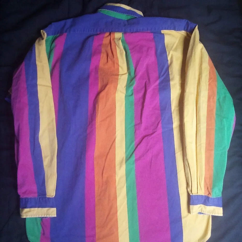 Vintage Polo Ralph Lauren Brushpopper Color Block Button Shirt